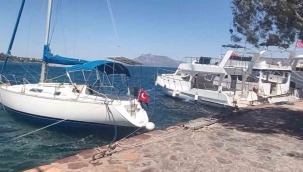 Datça’da şiddetli rüzgar etkili oluyor