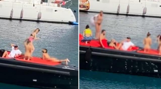 Tekneyle denize açılıp çıplak poz veren turist kadınlar gözaltına alındı