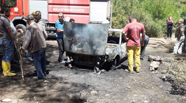 Araçta başladı ormana sıçradı