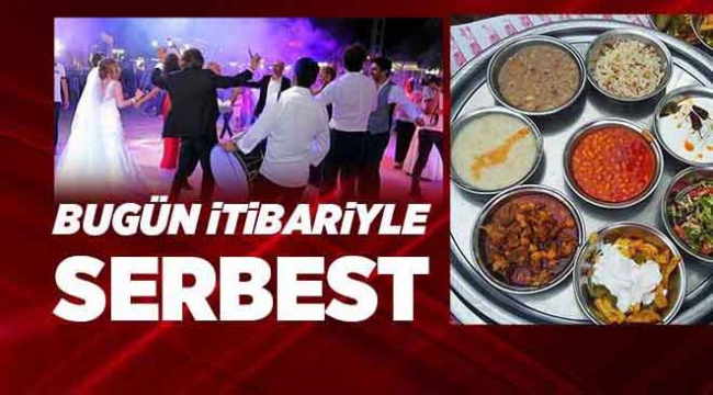 Bugün itibariyle serbest