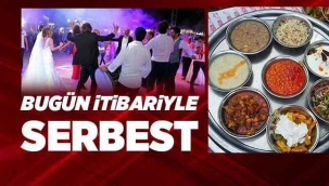 Bugün itibariyle serbest