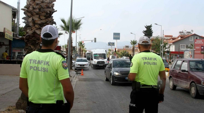 Fethiye’de drone ile trafik denetimi