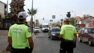 Fethiye’de drone ile trafik denetimi