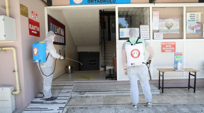 LGS Öncesi okulların dezenfeksiyonları yapıldı