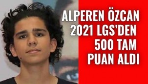 Muğlalı Özcan LGS'den tam puan aldı