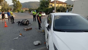Otomobil ile motosiklet çarpıştı: 1 ağır yaralı