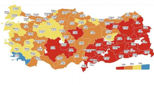 Aşılama haritasında ilk maviye ulaşan il Muğla oldu