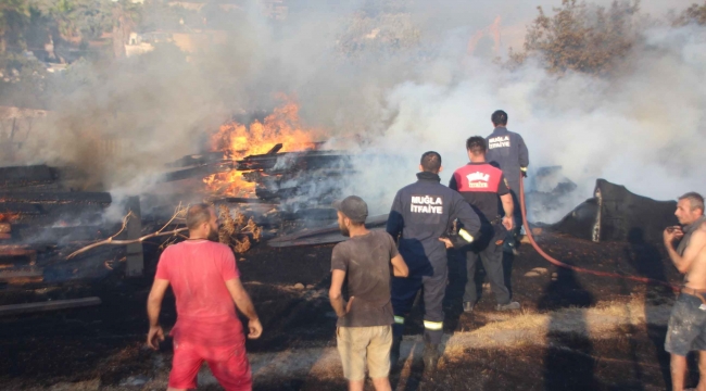 Bodrum’da korkutan yangın