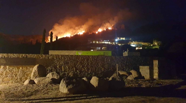 Bodrum’da otluk ve makilik alanda yangın