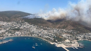 Bodrum’daki yangına ekiplerin müdahalesi başladı