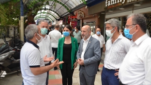 CHP Genel Başkan Yardımcısı Öztunç ve Belediye Başkanı Oktay esnaflarla görüştü