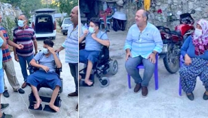 Fethiye CHP İlçe Başkanı Demir, Umut'a akülü sandalye hediye etti