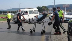 Kaza yapan sürücü şoka girdi