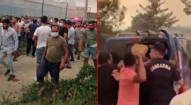 Manavgat'taki yangını çıkardığı iddia edilen kişilere linç girişimi