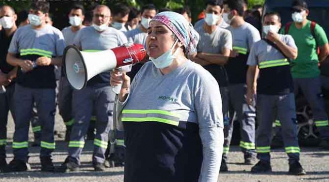 Mopak işçileri eylem yaptı; “Burası oyuncak değil ekmek teknesi”