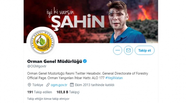 OGM ‘İyi ki varsın Şahin’ paylaşımı