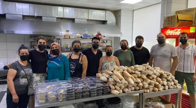 Ortaca’lı esnaflardan yangın bölgesine destek