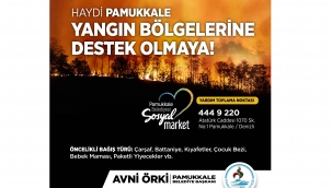 Pamukkale yangın bölgeleri için el ele verdi