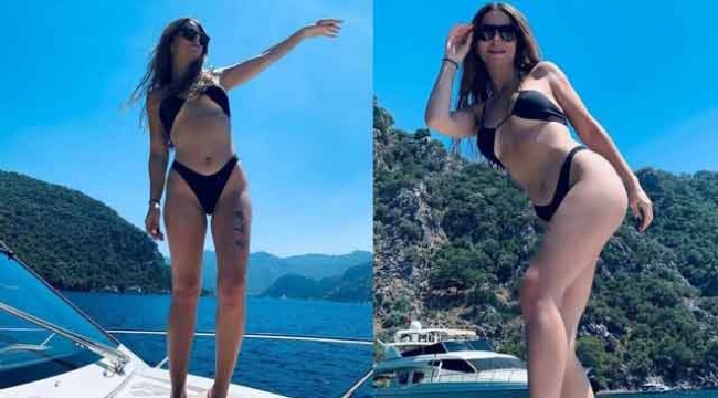 Ünlü şarkıcı Simge Sağın'ın Marmaris fotoğrafları büyük ilgi gördü