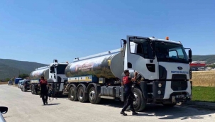 18 tonluk su tankerleri yangınlarda önemli rol aldı