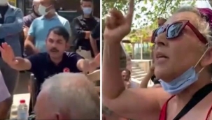 Bakan Kurum, yangın bölgesinde vatandaşların sorunlarını dinlerken tansiyon bir anda yükseldi
