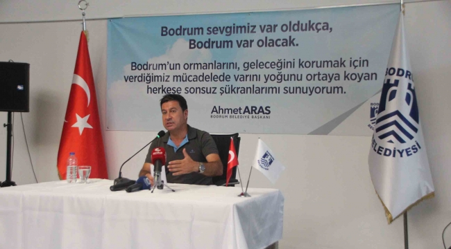 Başkan Aras: 15 bin hektar yandı