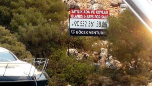 Göcek'te adalar ve koylar satılıyor.