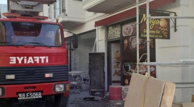Göcek'te iş yerinde çıkan yangın korkuttu