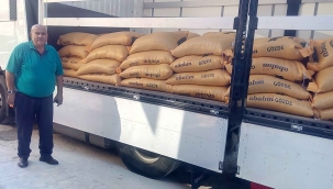 Manavgatlı besicilere yörüklerden 6 ton yem desteği