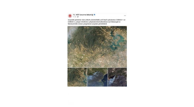 Marmaris ve Manavgat yangını uzaydan görüntülendi