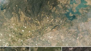 Marmaris ve Manavgat yangını uzaydan görüntülendi