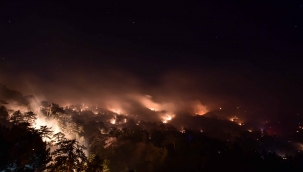 Muğla'da alevlerle mücadele gece boyu sürdü