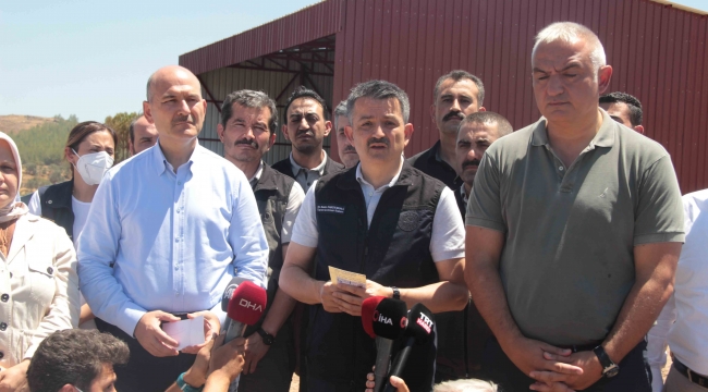 Muğla yangını ile ilgili Bakanlardan ortak açıklama