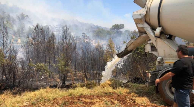 Seydikemer yangını devam ediyor