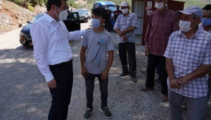 Vali Tavlı, yangından etkilenen bölgelerde incelemelerini sürdürüyor