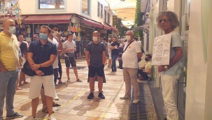 Bodrum çarşısında kredi kartı kopyalama eylemi