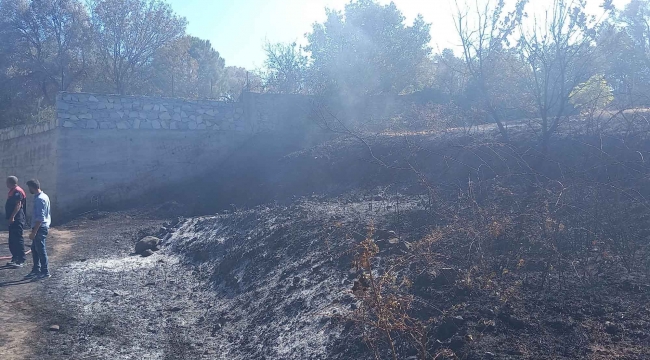 Bodrum’da yangın paniği, alevler evlere sıçramadan söndürüldü