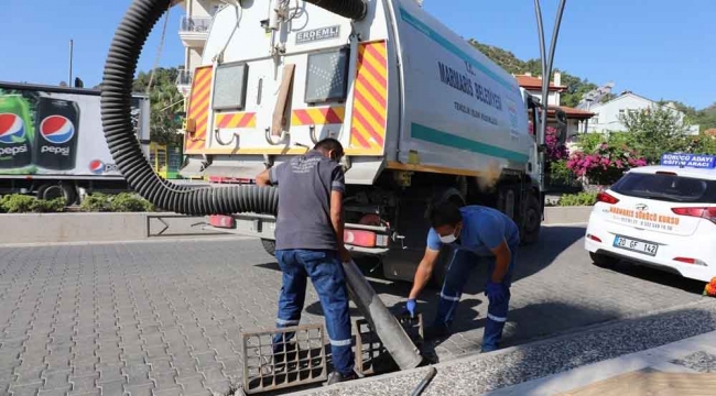Marmaris'te yağmur öncesi hazırlıklar hızlandı