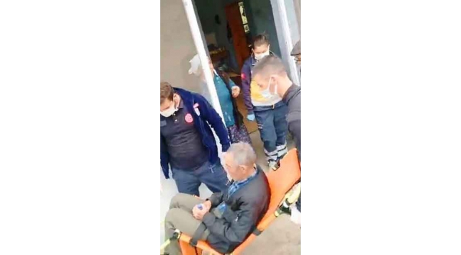 112 ekipleri hastayı 500 metre taşıyıp ambulansa ulaştırdı