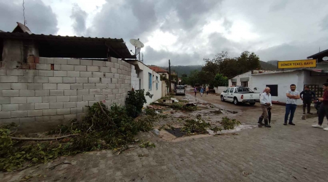 Fırtına Milas’ta da etkili oldu