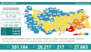 Son 24 saatte korona virüsten 217 kişi hayatını kaybetti