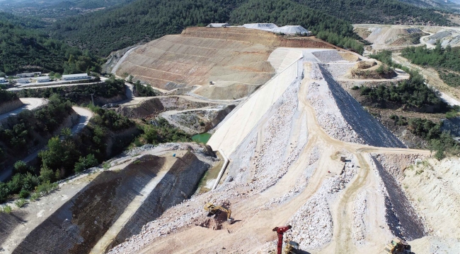 Yatağan Girme Barajı inşaatı yükseliyor 