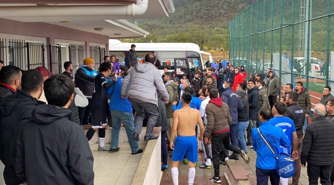 Fethiye'de oynanan müsabakanın ardından kavga çıktı 