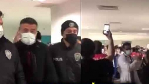 Doktoru darp eden uzman çavuş sağlıkçıların alkışlı protestusuyla taburcu oldu.