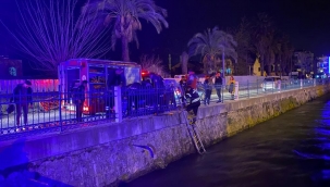 Fethiye’de su kanalına düşen 2 kadını itfaiye kurtardı