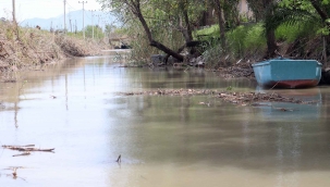 Zirai kanal temizliğinde atıklar Dalyan kanallarına aktı