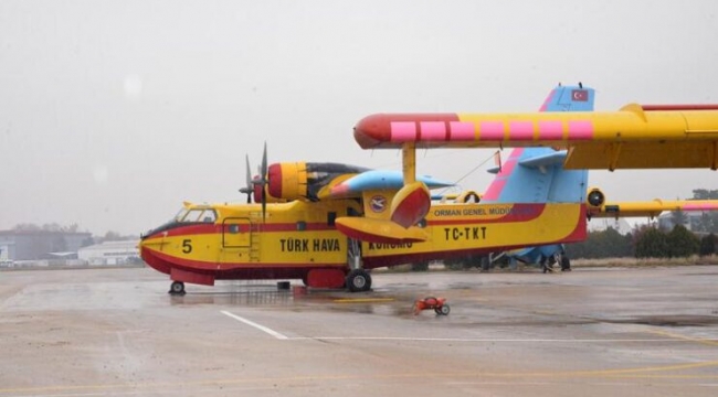 Bakımları yapılan THK uçakları yangınla mücadeleye hazır 