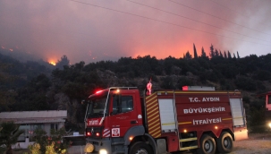 Söke’deki yangına gece görüşlü helikopterler sevk edildi