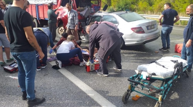 Oğlunun cenazesini almaya gelirken kazada hayatını kaybetti