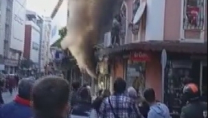 Aydın’daki patlamada alevlerden kurtulmaya çalışan 2 çocuk kameraya yansıdı